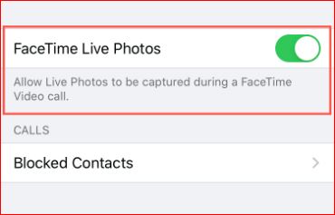 how to turn off facetime photos